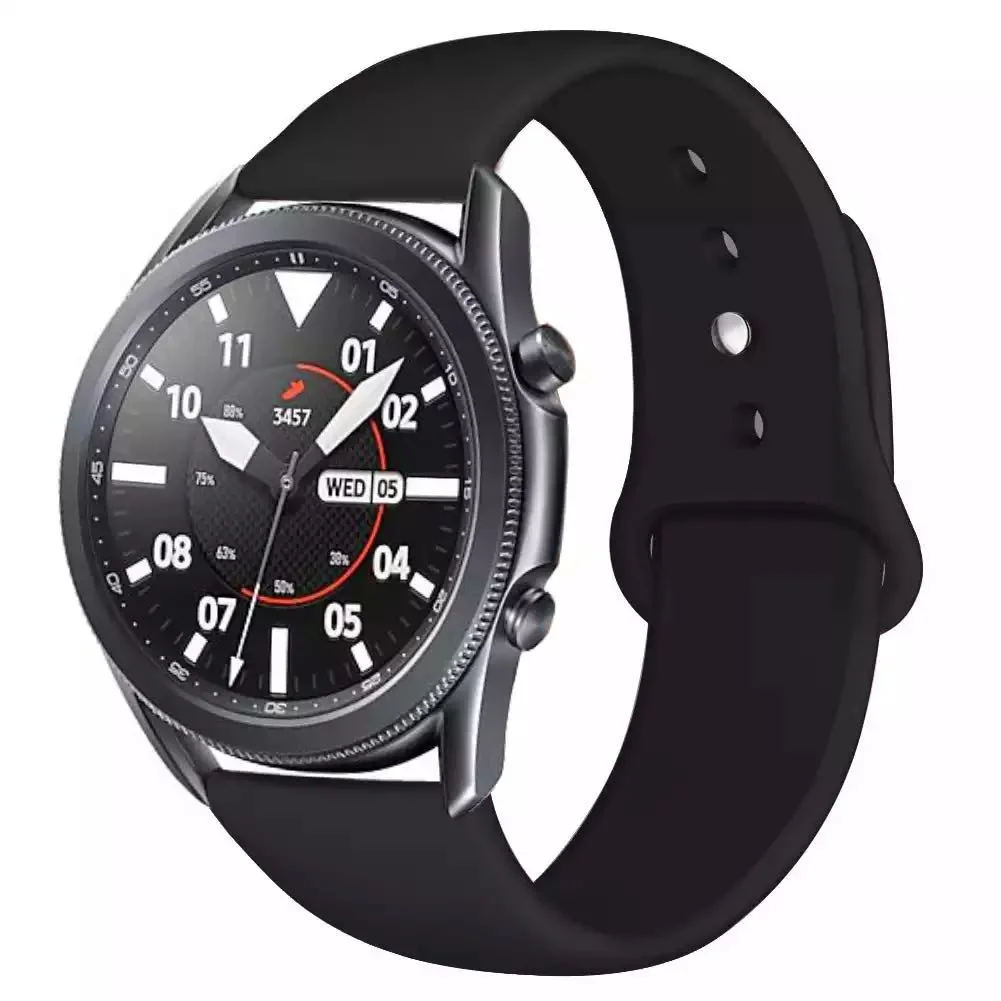 Bracelete SmoothSilicone para Huawei Watch GT 3 46mm - Preto