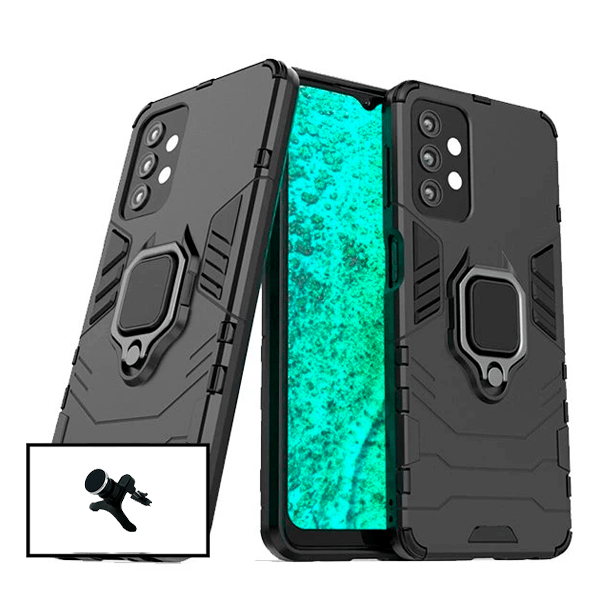 Kit Suporte Magnético de Carro Reforçado + Capa 3X1 Military Defender para Samsung Galaxy A52