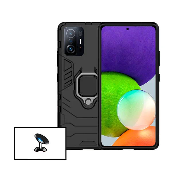 Kit Suporte Magnético de Carro + Capa 3X1 Military Defender para Xiaomi 11T