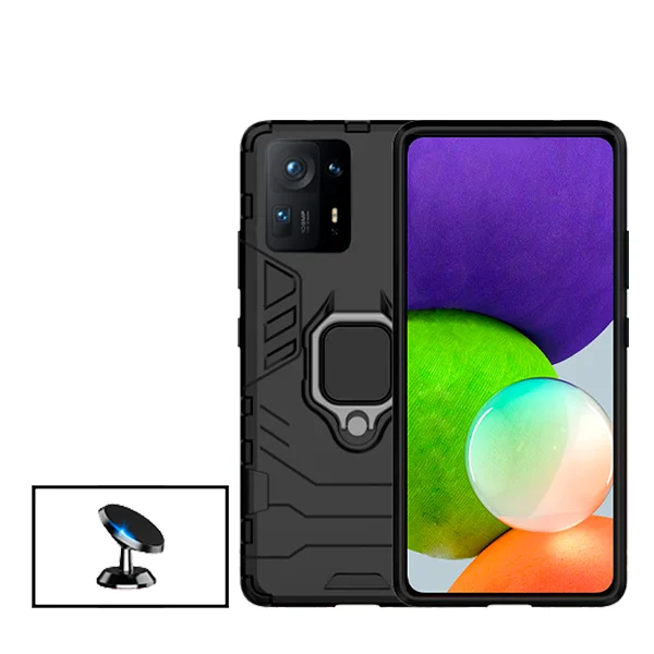 Kit Suporte Magnético de Carro + Capa 3X1 Military Defender para Xiaomi Mix 4