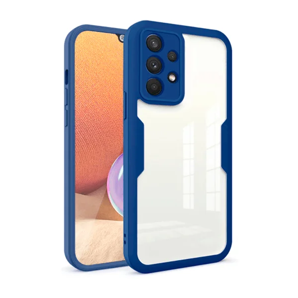 Capa Anti-Crash 360 Protection á Prova de Choque Frente e Verso para Samsung Galaxy A52 - Azul Escuro