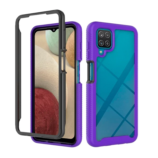 Capa Anti-Crash 360 Protection á Prova de Choque Frente e Verso para Samsung Galaxy A22 - Roxo