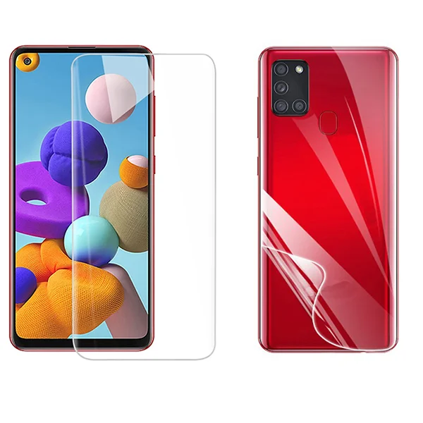 Kit Película Protectora de Hydrogel Frente e Verso para Samsung Galaxy A21S