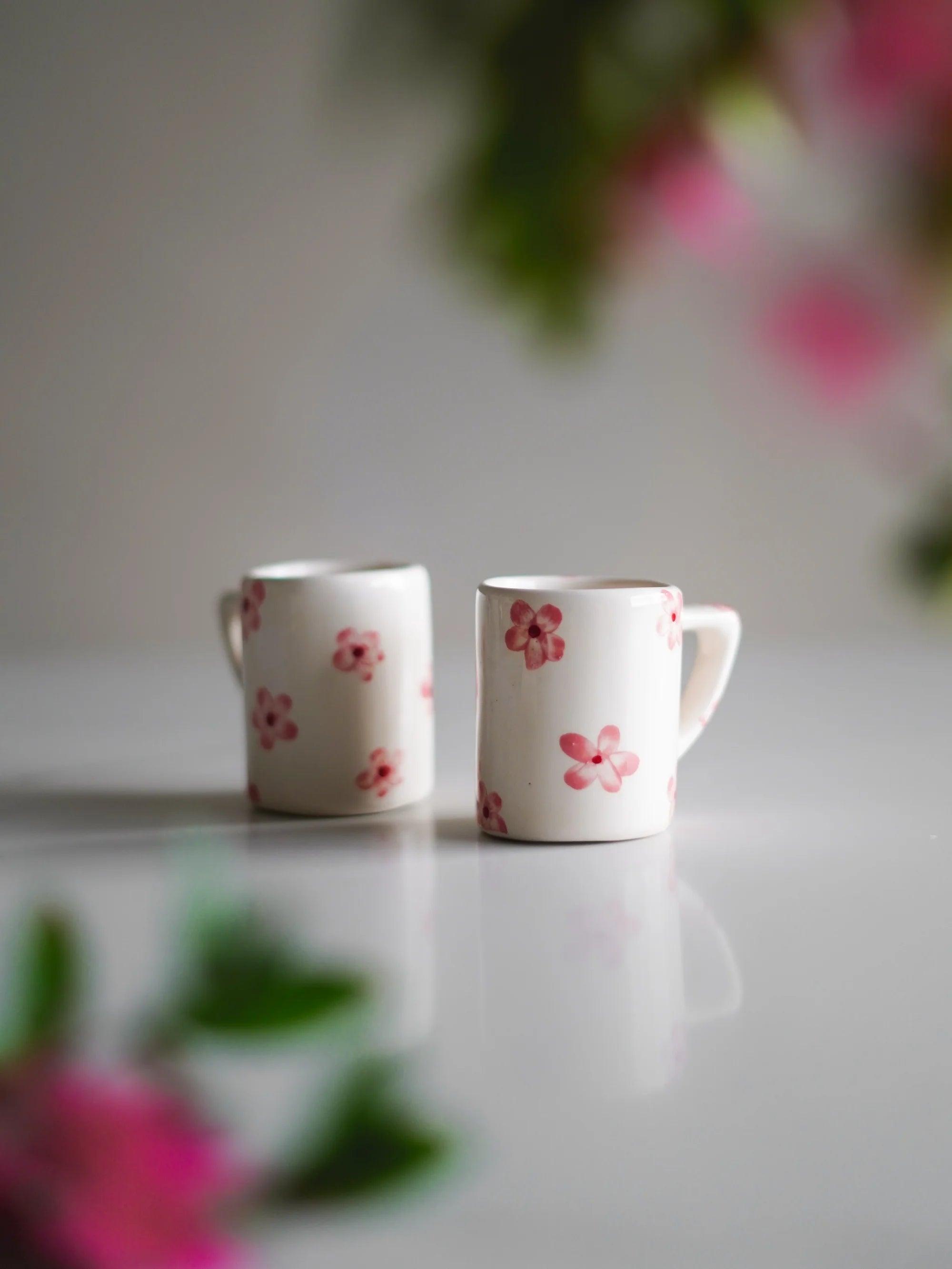 Conjunto 2 Chávenas de Café Flor de Cerejeira
