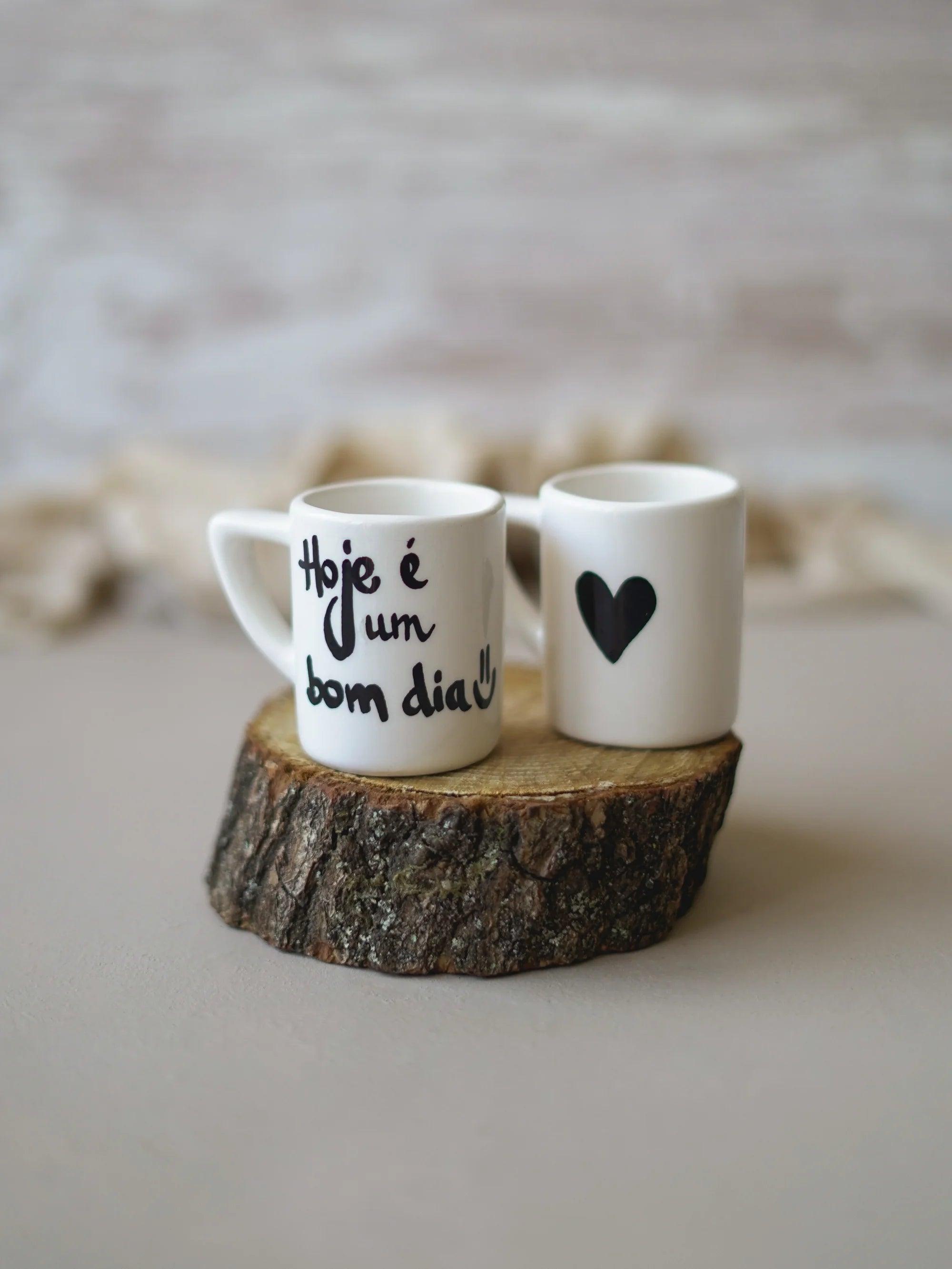 Conjunto 2 Chávenas de Café "Bom Dia"