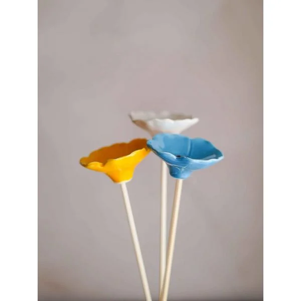 Ceramor Cerâmica Bouquet de 3 Flores Papoila