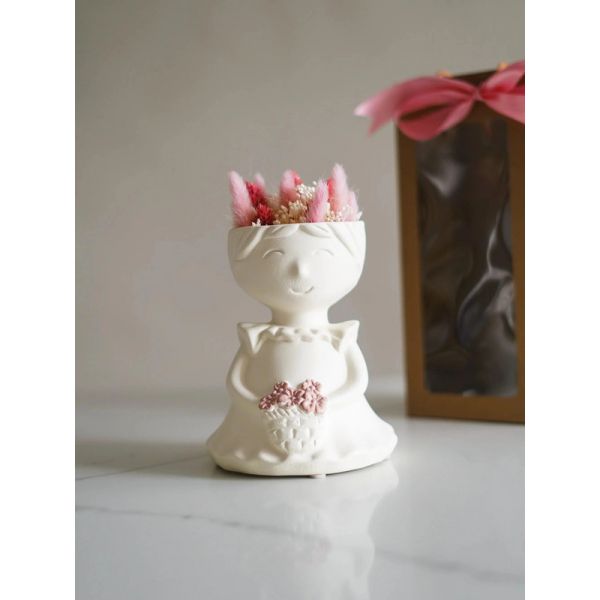 Ceramor Cerâmica Jarra Lolita com Flores