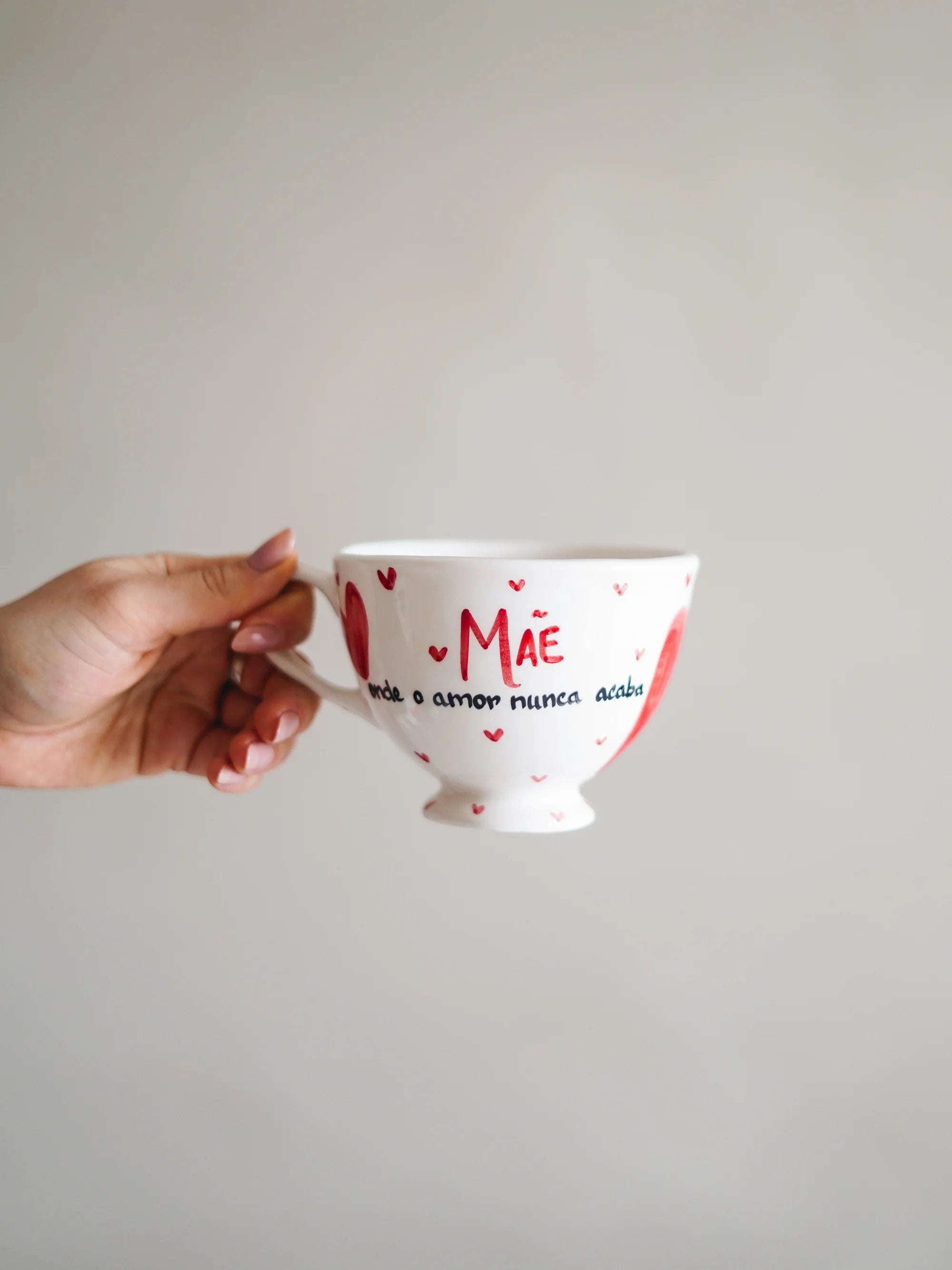Chávena de chá "Mãe, onde o amor nunca acaba"
