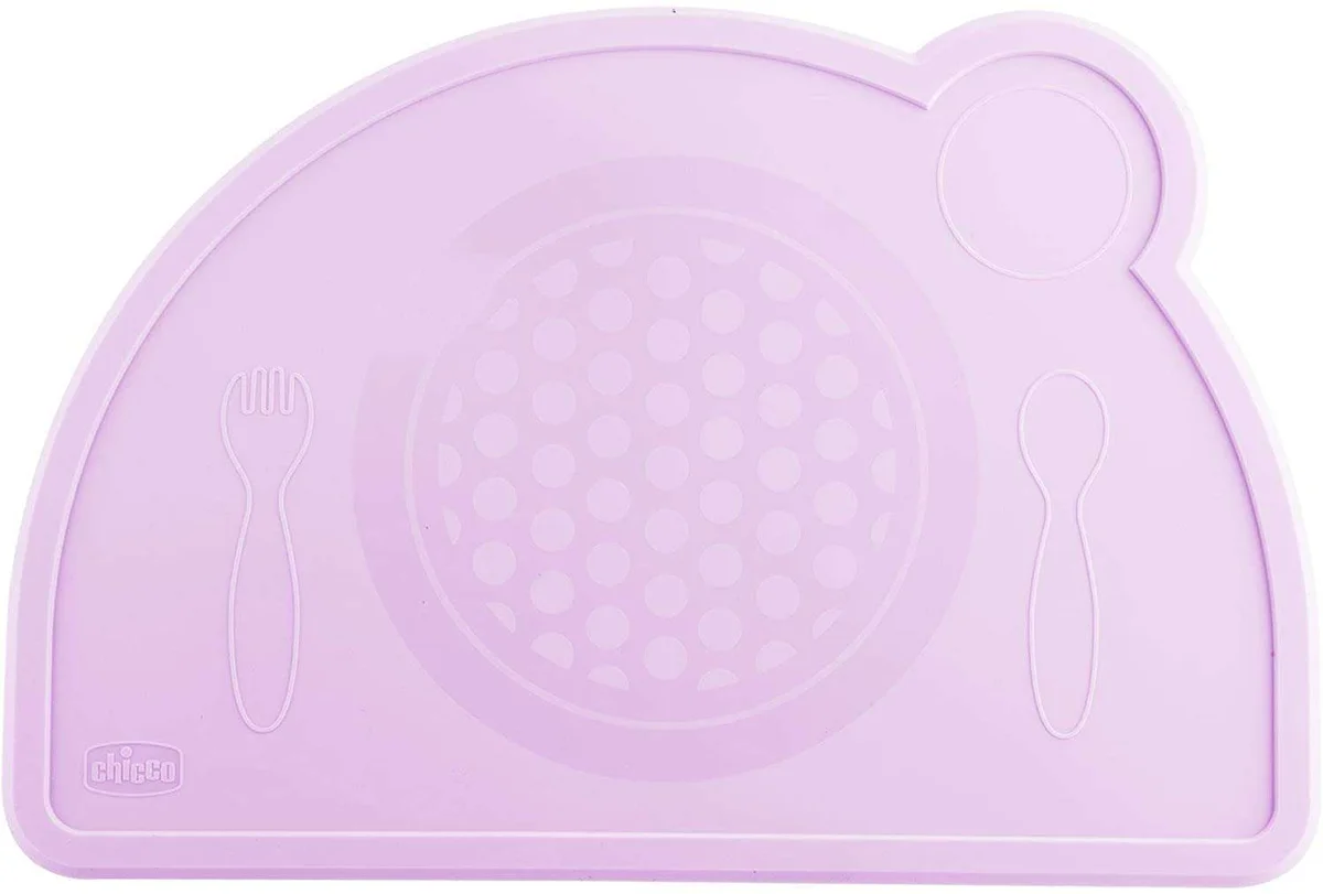Chicco Take Eat Easy Tabuleiro Silicone Rosa 18m+