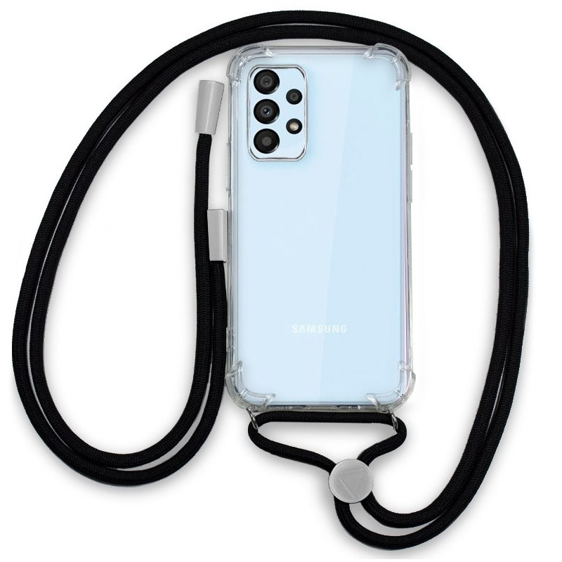 Capa Silicone Transparente Samsung A33 5G Cordão Preto