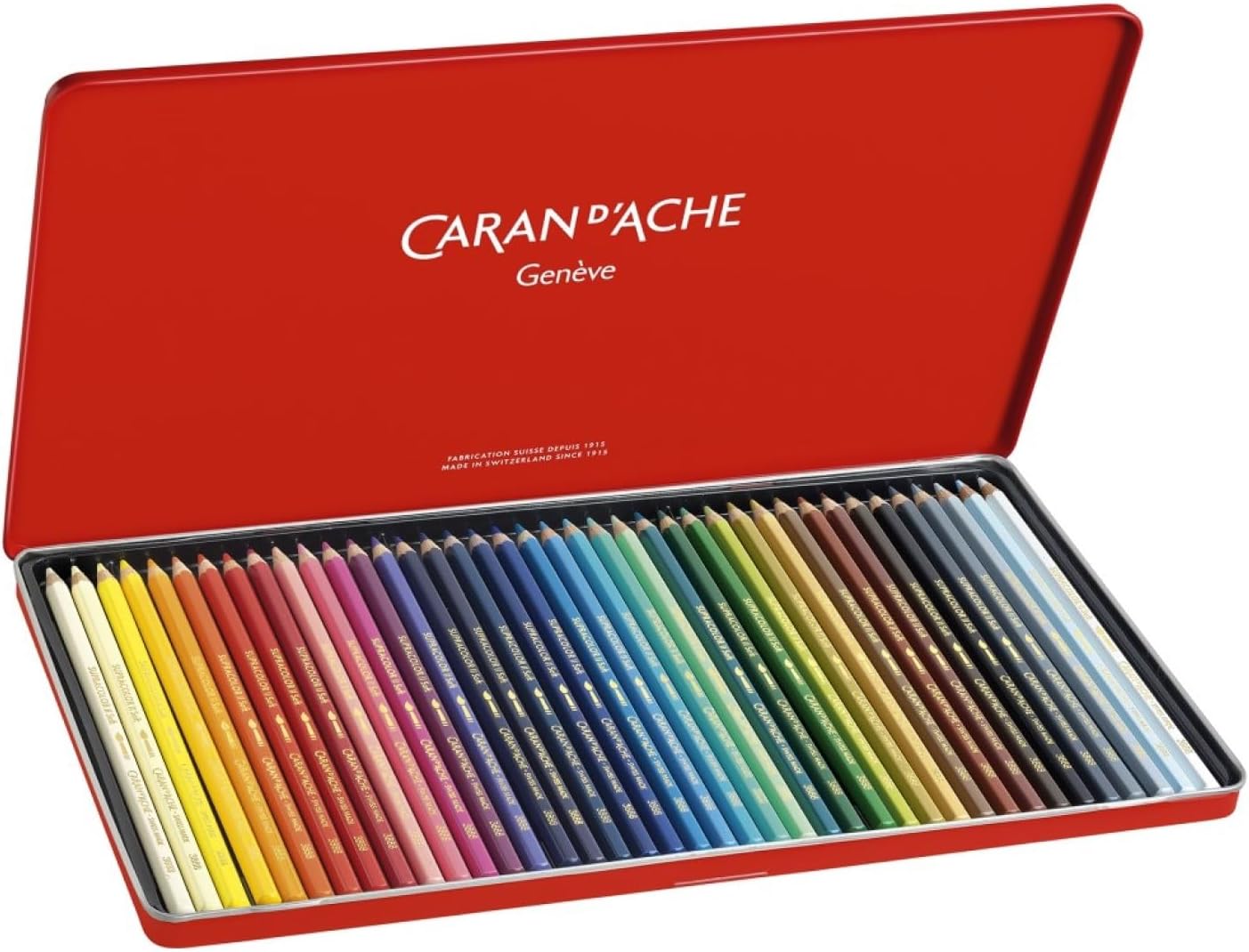 Caran d'Ache Lápis de Cor Supracolor Cx. Metálica 40 Un.