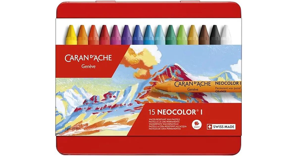 Caran d'Ache Lápis de Cera Neocolor I Cx. Metálica 15 Un.