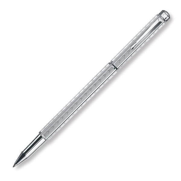 Caran D'ache Rollerball Ecridor Chevron Palladium Finish Preto
