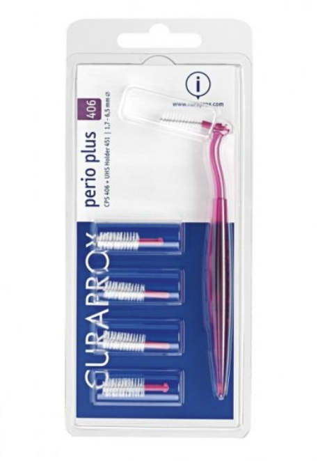 Curaprox Perio Plus Kit Escovilhão interdental CPS 406 5 Unidade(s) com Cabo UHS 451