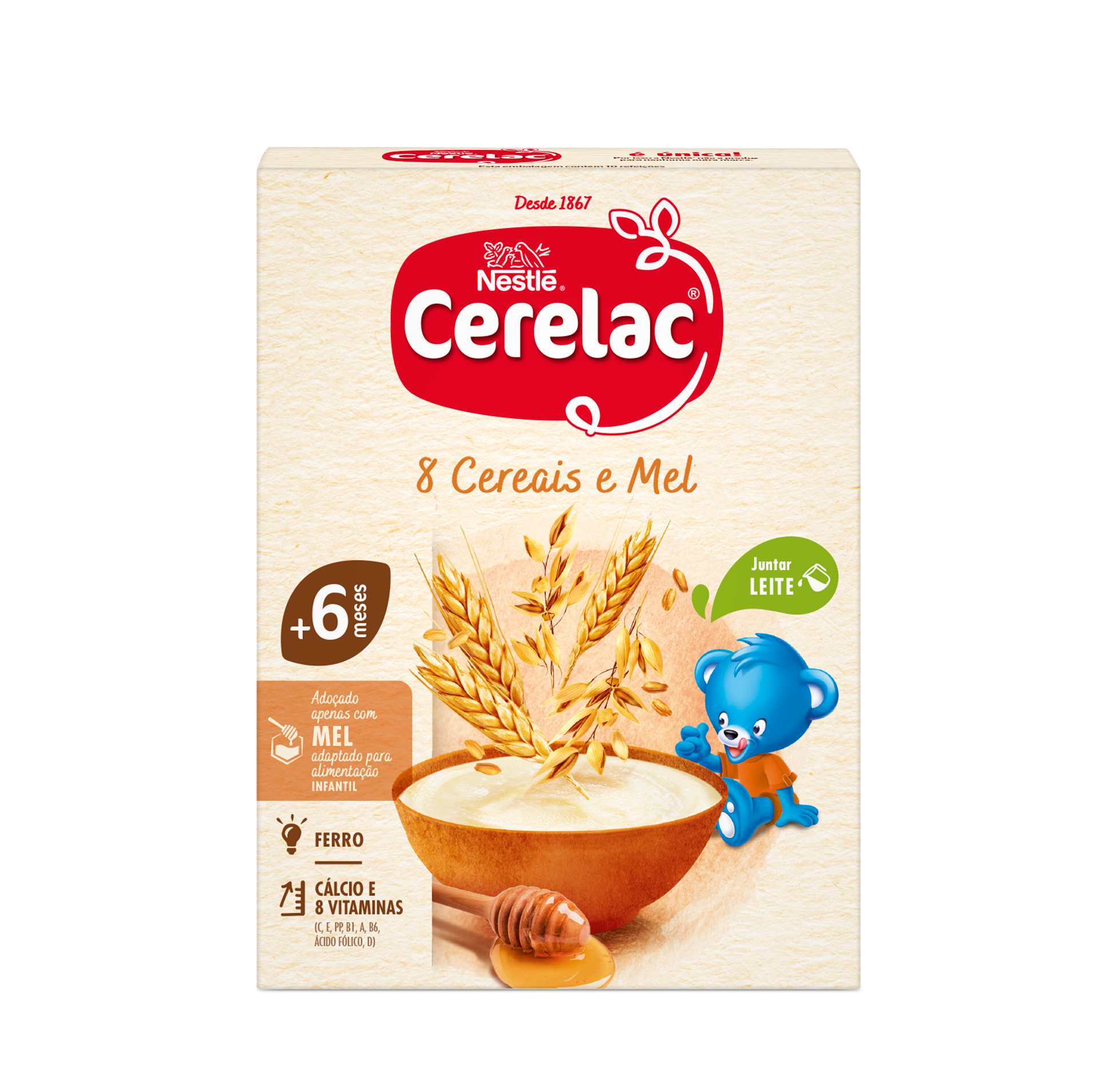 Cerelac Não Láctea 8 Cereais e Mel +6 meses 250g
