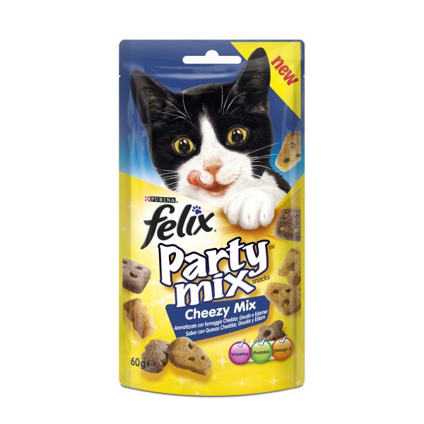 Ração Húmida Purina Felix Party Mix Cheezy Mix 60g