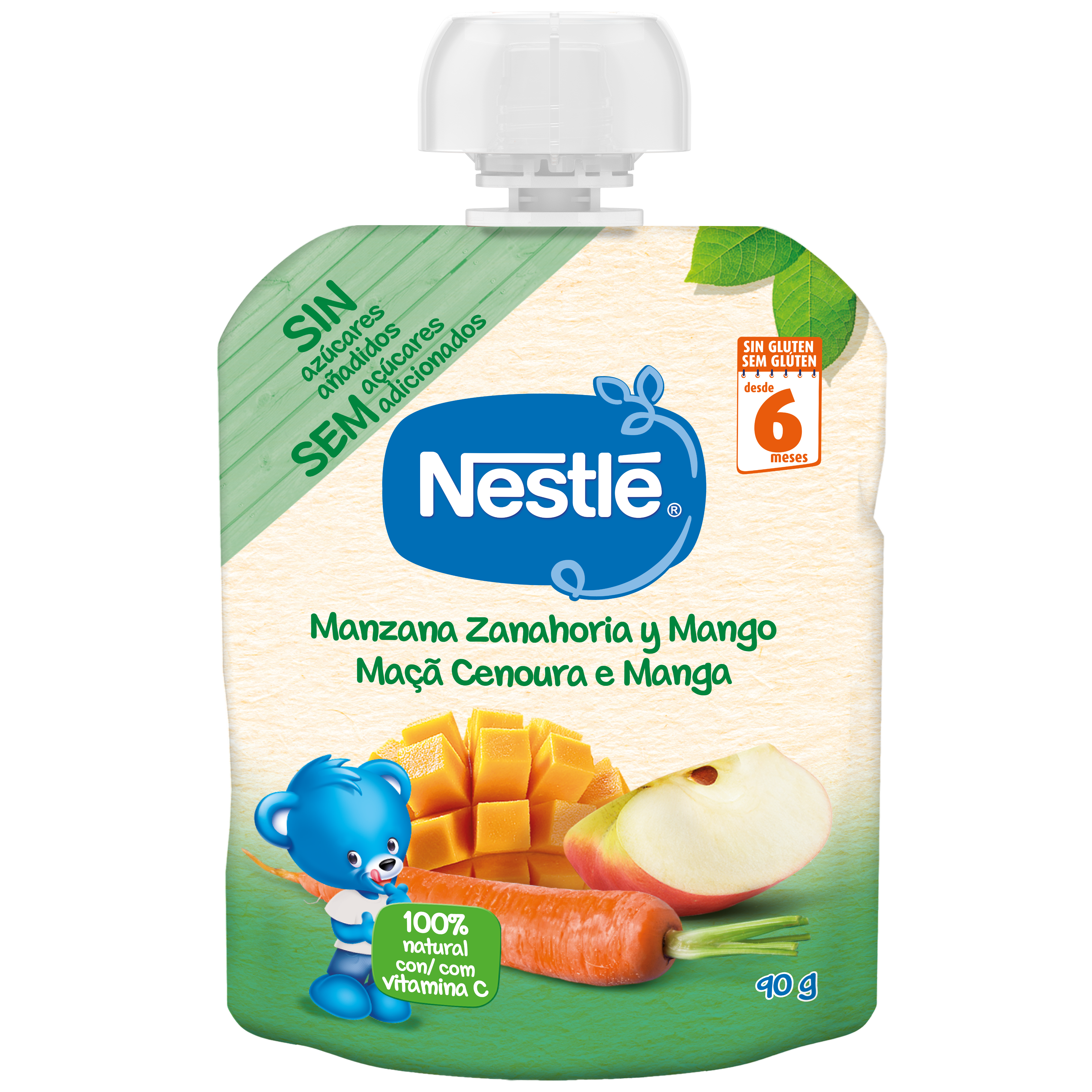 Nestlé Pacotinho Maçã Cenoura Manga (+6m) 90g