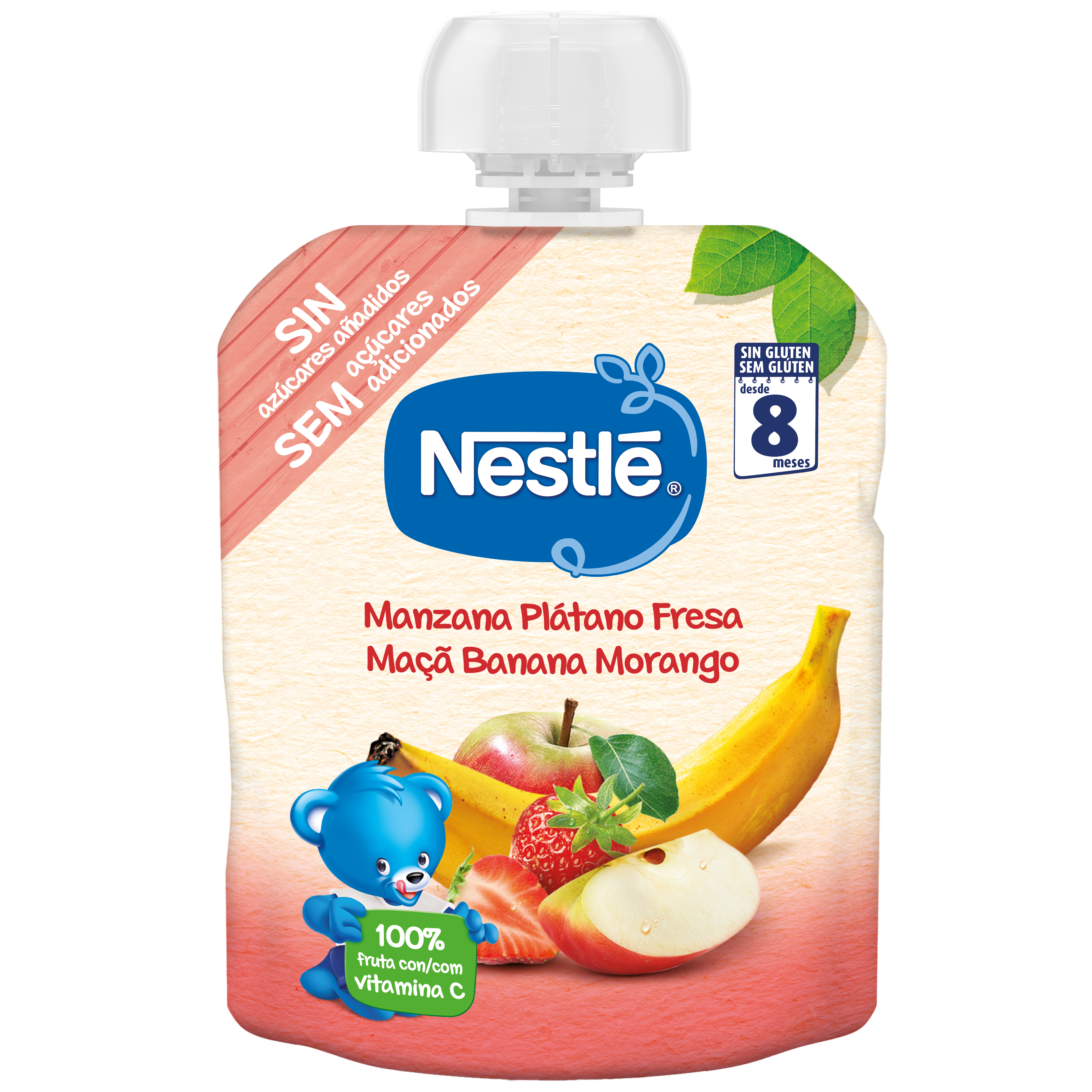 Nestlé Pacotinho Maçã Banana Morango (+8m) 90g