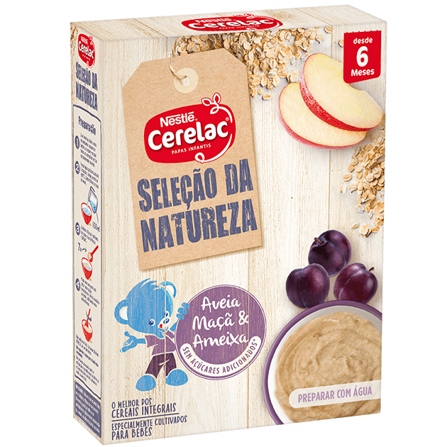 Cerelac Láctea Seleção Natureza Aveia Maçã Ameixa +6 meses 240g