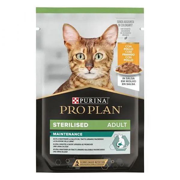 Ração Húmida Purina Pro Plan Gatos Esterilizados Frango 26x85g