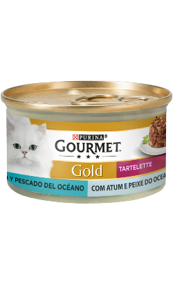 Ração Húmida Purina Gourmet Gold Tartelette Duo Atum & Peixe do Oceano 85g