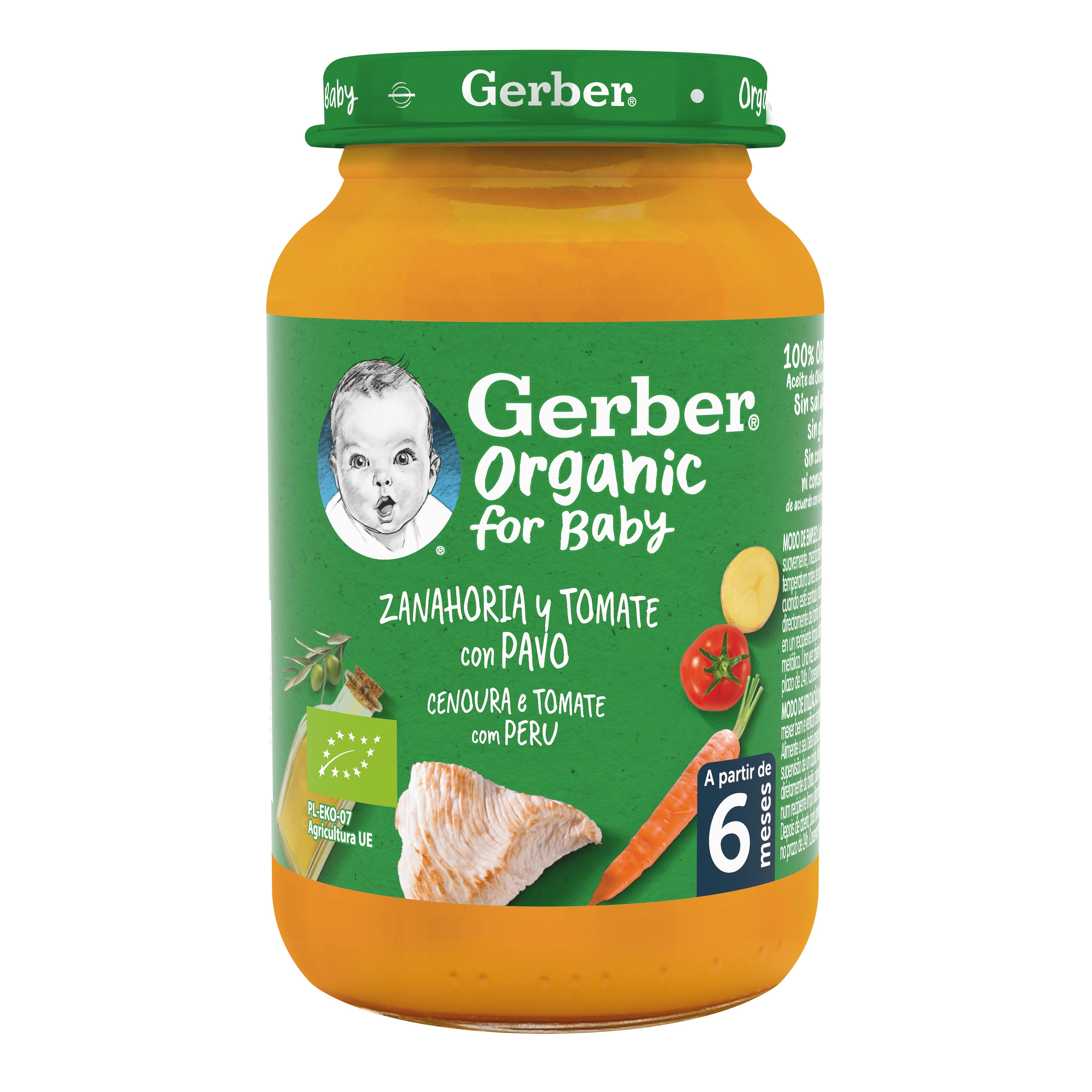 Nestlé Gerber Organic Boião Cenoura Tomate Perú 190g