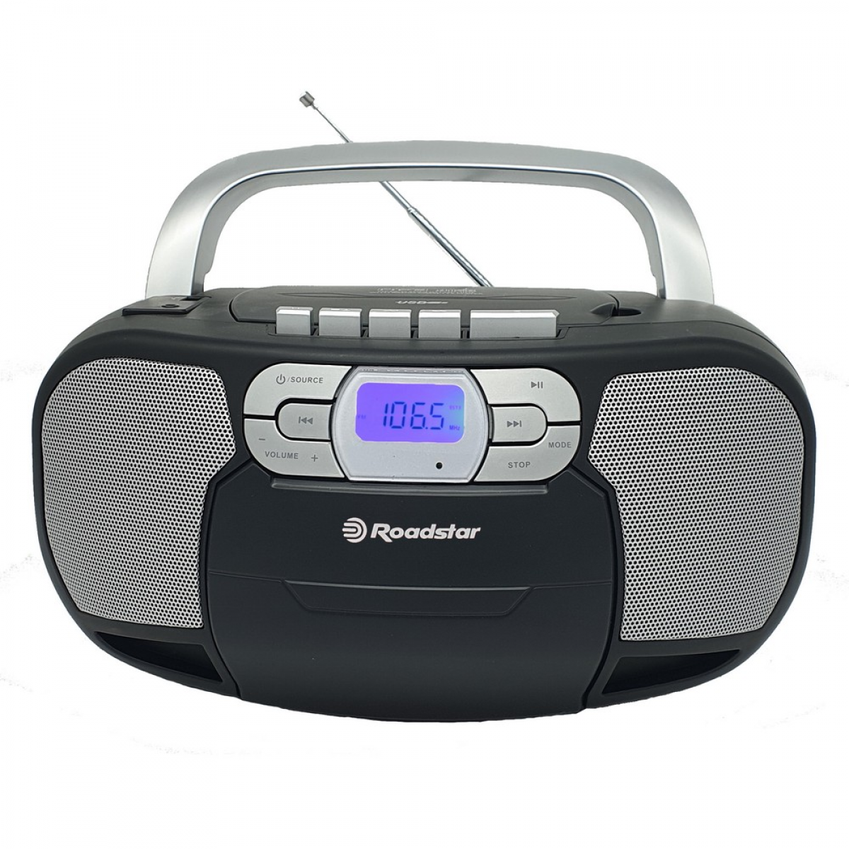 Roadstar Rádio Gravador com CD e Cassete RCR-4635UMP/BK