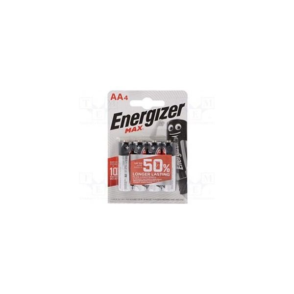 Energizer MAX Pilhas Alcalinas AA LR6, Blister de 4 Unidades E301530701