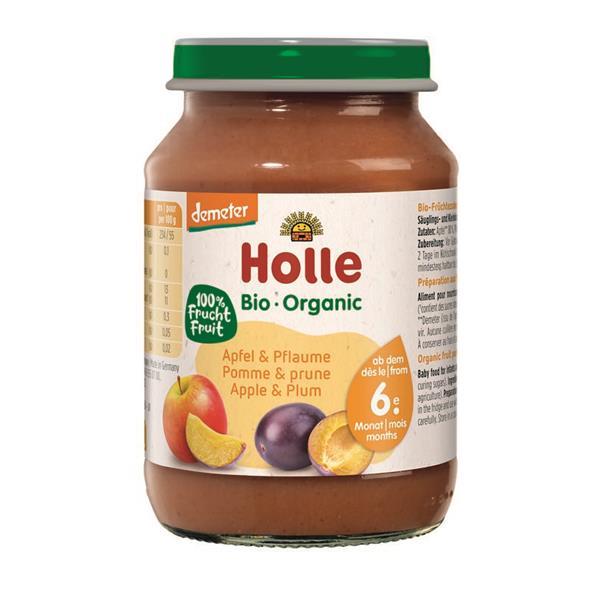 Holle Bio Puré Maçã e Ameixa Bio 6m+ 190g