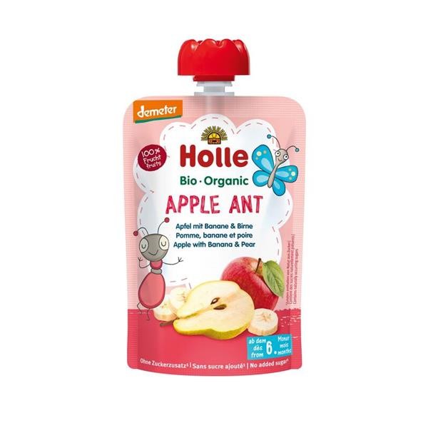 Holle Bio Puré Maçã Banana Pêra +6m 100g