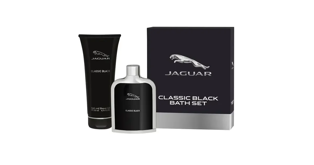 Coffret Jaguar Classic Black Eau De Toilette 100ml and Gel de banho 200ml para homem