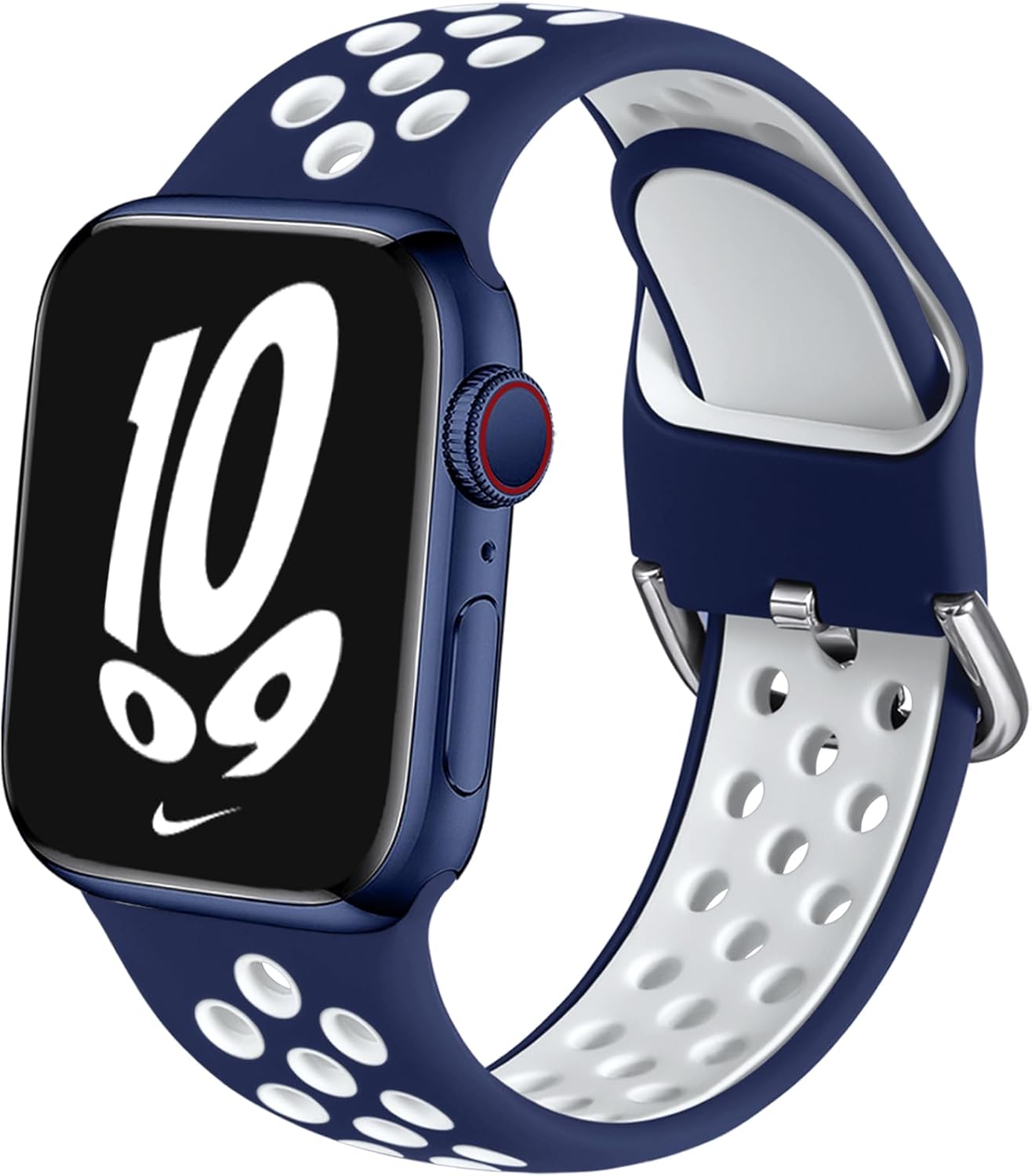 Sport Band Apple Watch (38/ 40/ 41 mm) Azul/ Branco
