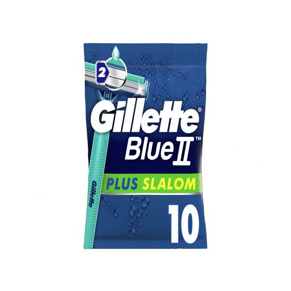 Gillette Máquina Blue Ii Descartável Slalom 10 Unidades