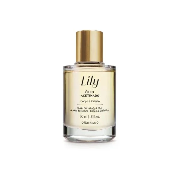 O Boticário Óleo Acetinado Multifuncional Corpo e Cabelo Lily 50ml
