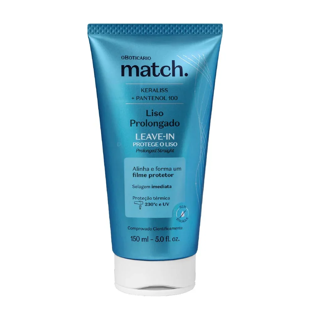 O Boticario Match Leave-In Liso Prolongado, 150ml