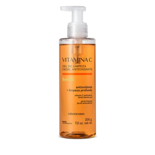 Botik Vitamina C Gel de Limpeza Facial Antioxidante, 200g