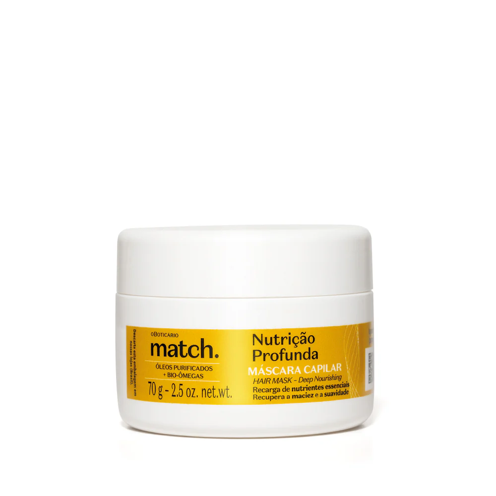 Match Máscara Capilar Nutrição Profunda 70g O Boticário
