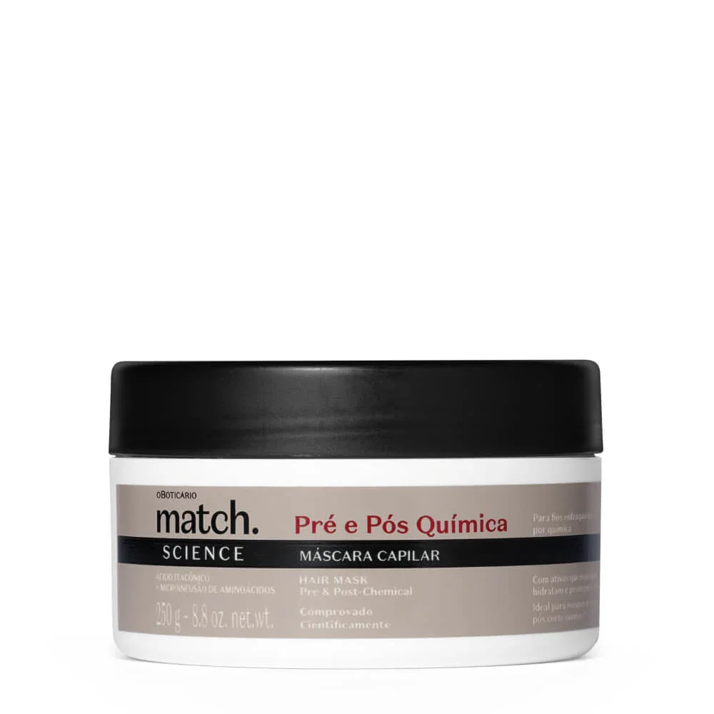 Máscara Match Science Pré e Pós-Química 250g O Boticário