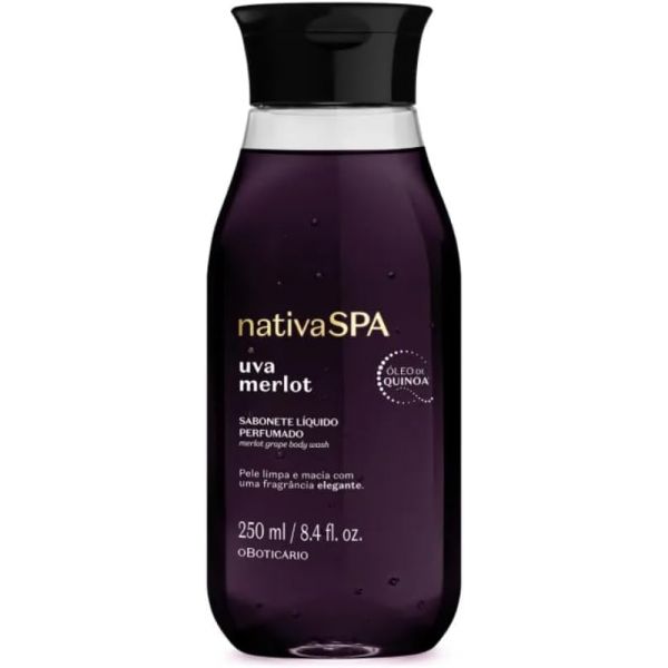 O Boticário Sabonete Liquido Perfumado Nativa Spa Uva Merlot 250ml