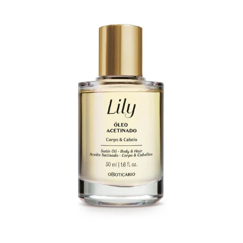 O Boticário Óleo Multifuncional Acetinado Corpo e Cabelo Lily, 50ml