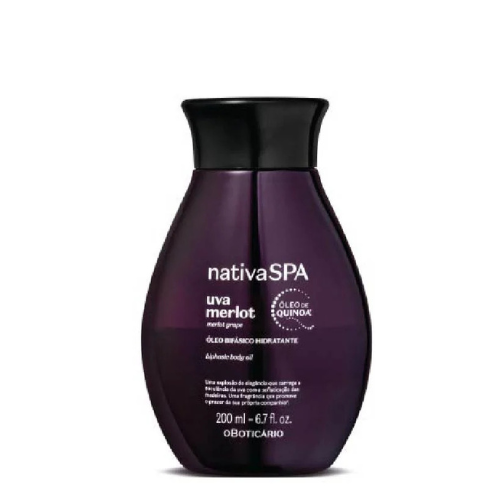 O Boticario Óleo Hidratante Corporal Nativa Spa Uva Merlot, 200ml