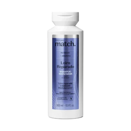 Shampoo Hidratante Match Loiro Reparado, 300ml - Mabeauty