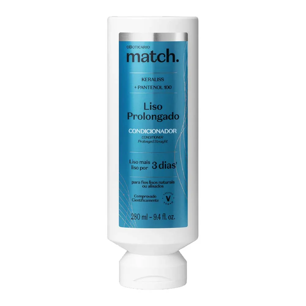 Condicionador Match Liso Prolongado 280ml O Boticário