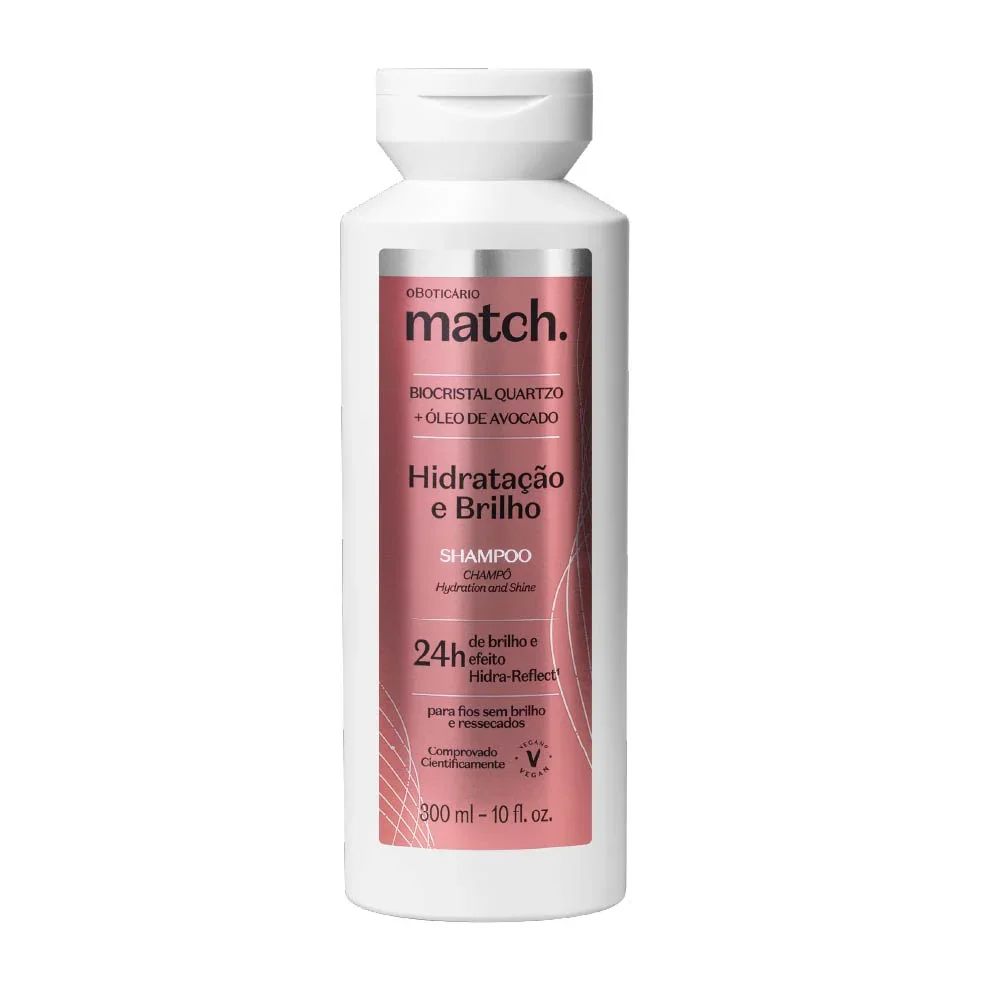 Shampoo Match Hidratação e Brilho 300ml O Boticário