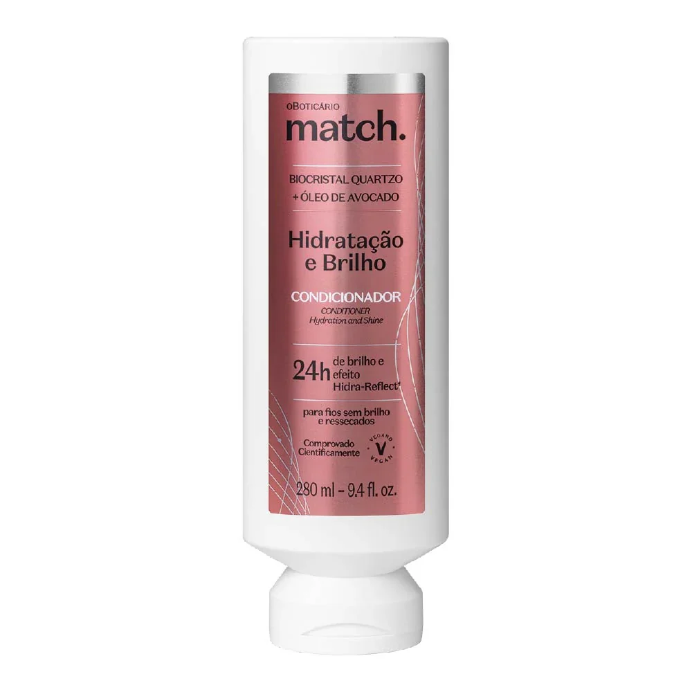 Condicionador Match Hidratação e Brilho 280ml O Boticário