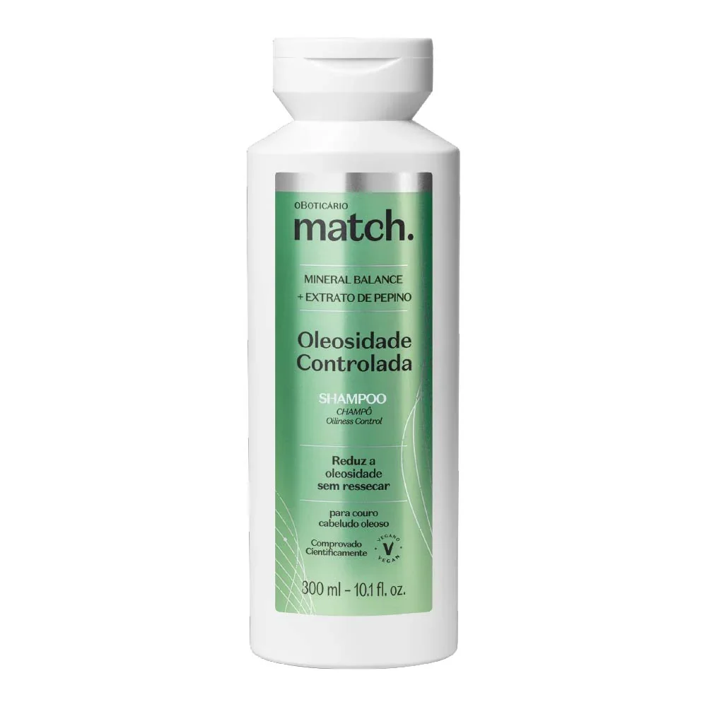 Shampoo Match Oleosidade Controlada 300ml O Boticário