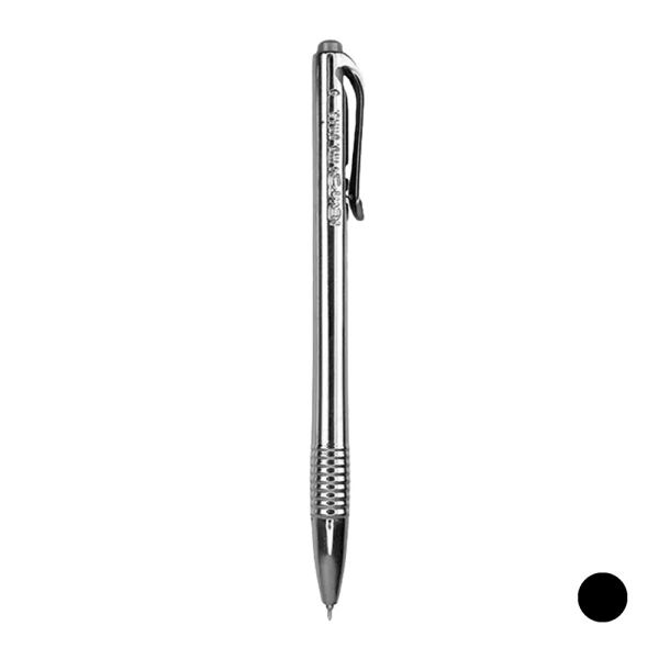 Newpen Esferográfica Metallic 2.0 Silver Preta