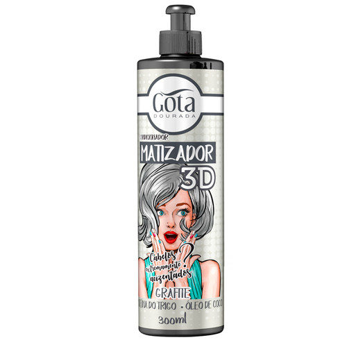 Gota Dourada Condicionador Matizador 3D 300ml Grafite