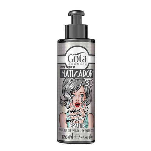 Gota Dourada Condicionador Matizador 3D 120ml Grafite