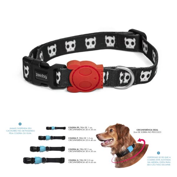 Zee.Dog Coleira Skull L